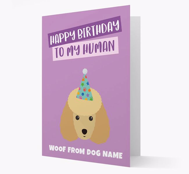 Personalised 'Happy Birthday To My Human' Card with {breedCommonName} Icon